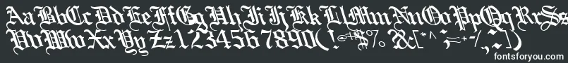 Boobshelltext125Bold-Schriftart – Weiße Schriften auf schwarzem Hintergrund