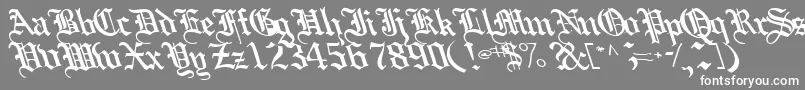 フォントBoobshelltext125Bold – 灰色の背景に白い文字