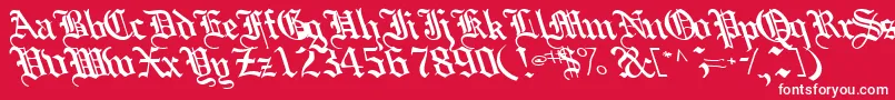 Boobshelltext125Bold Font – White Fonts on Red Background