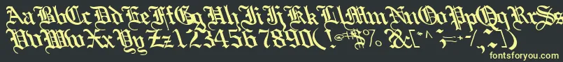 Boobshelltext125Bold Font – Yellow Fonts on Black Background