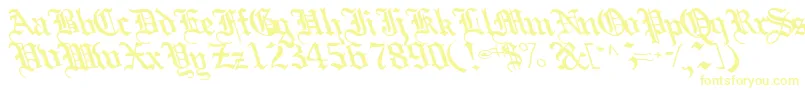 フォントBoobshelltext125Bold – 黄色のフォント