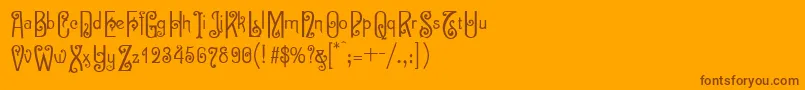 Sevilla Font – Brown Fonts on Orange Background