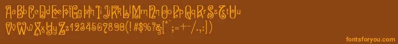 Шрифт Sevilla – оранжевые шрифты на коричневом фоне