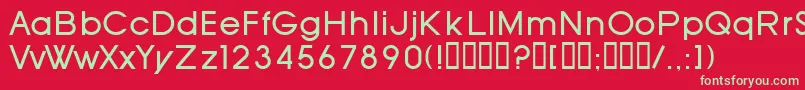 フォントSfOldRepublic – 赤い背景に緑の文字