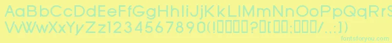 SfOldRepublic Font – Green Fonts on Yellow Background