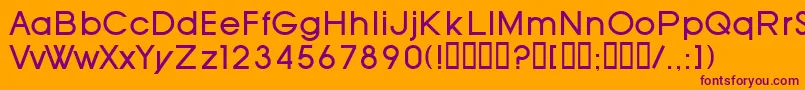 Czcionka SfOldRepublic – fioletowe czcionki na pomarańczowym tle