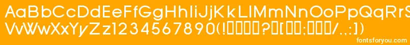 Czcionka SfOldRepublic – białe czcionki na pomarańczowym tle