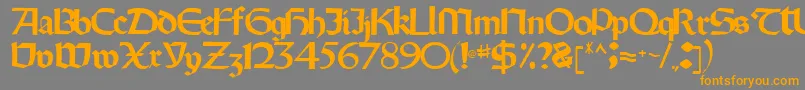 Oldystyletype102Regular Font – Orange Fonts on Gray Background