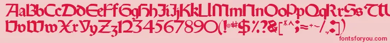 Oldystyletype102Regular Font – Red Fonts on Pink Background