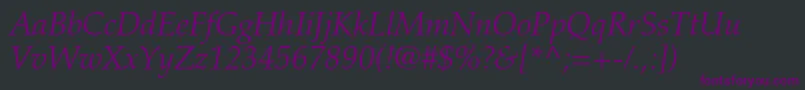 fuente PalatinoltstdLightitalic – Fuentes Moradas Sobre Fondo Negro