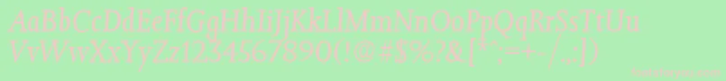 JessicaSerialRegularitalicDb Font – Pink Fonts on Green Background