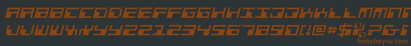 PhaserBankExpandedItalic Font – Brown Fonts on Black Background