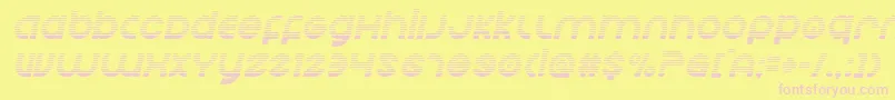 Echostationgradital Font – Pink Fonts on Yellow Background