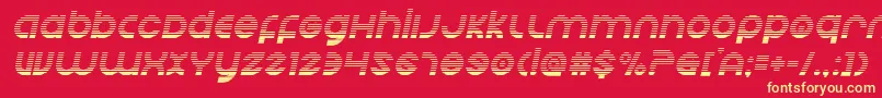 Echostationgradital Font – Yellow Fonts on Red Background