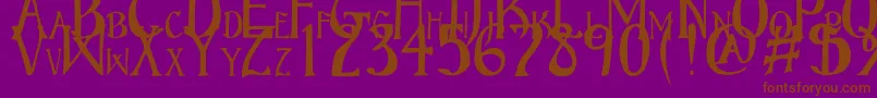 BruceScaled Font – Brown Fonts on Purple Background