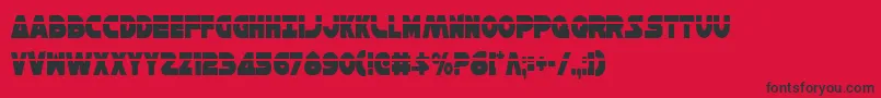 HanSoloCondensedLaser Font – Black Fonts on Red Background