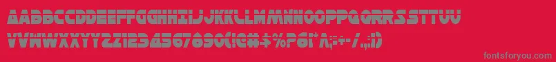HanSoloCondensedLaser Font – Gray Fonts on Red Background