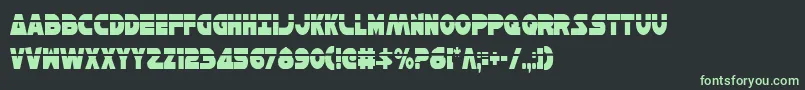 HanSoloCondensedLaser Font – Green Fonts on Black Background
