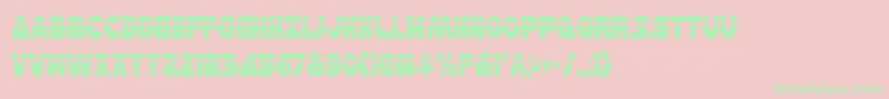 フォントHanSoloCondensedLaser – ピンクの背景に緑の文字