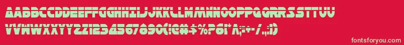 HanSoloCondensedLaser Font – Green Fonts on Red Background