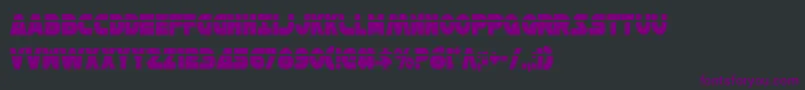 HanSoloCondensedLaser Font – Purple Fonts on Black Background