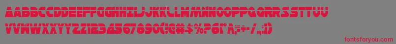 HanSoloCondensedLaser-Schriftart – Rote Schriften auf grauem Hintergrund