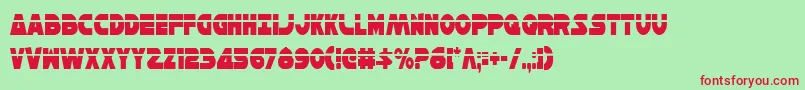 HanSoloCondensedLaser Font – Red Fonts on Green Background