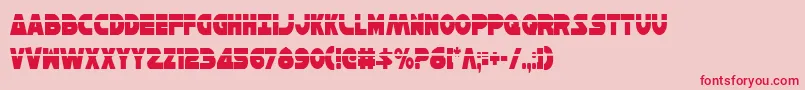 HanSoloCondensedLaser-Schriftart – Rote Schriften auf rosa Hintergrund