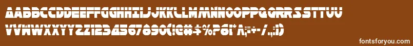 フォントHanSoloCondensedLaser – 茶色の背景に白い文字