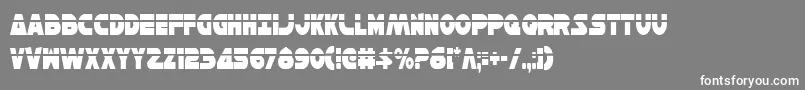 HanSoloCondensedLaser Font – White Fonts on Gray Background