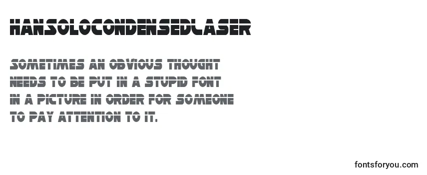 Review of the HanSoloCondensedLaser Font
