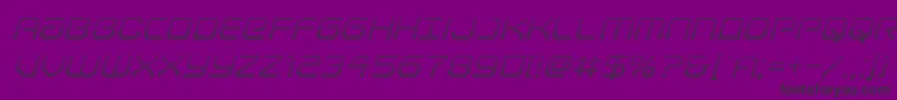 Lightbrigadegradital Font – Black Fonts on Purple Background