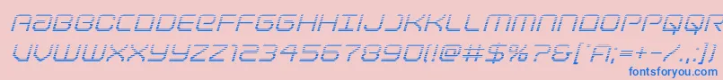 Lightbrigadegradital Font – Blue Fonts on Pink Background