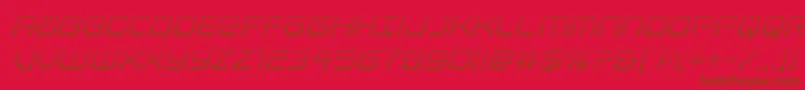 Police Lightbrigadegradital – polices brunes sur fond rouge