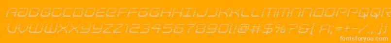 Lightbrigadegradital Font – Pink Fonts on Orange Background