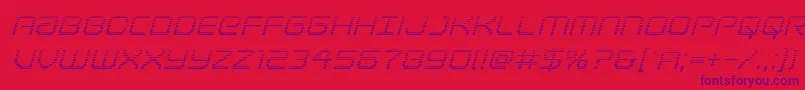 Lightbrigadegradital-Schriftart – Violette Schriften auf rotem Hintergrund