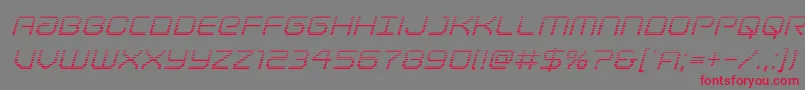 Lightbrigadegradital-Schriftart – Rote Schriften auf grauem Hintergrund