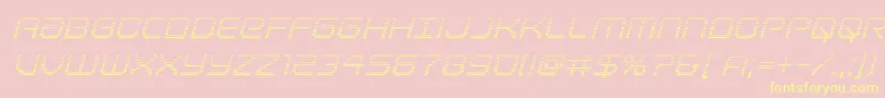 Lightbrigadegradital Font – Yellow Fonts on Pink Background