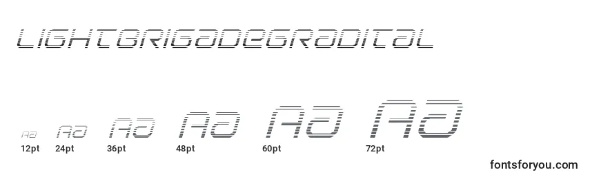 Размеры шрифта Lightbrigadegradital