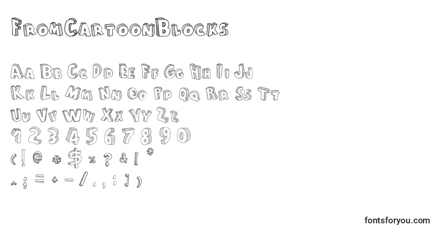 Шрифт FromCartoonBlocks – алфавит, цифры, специальные символы
