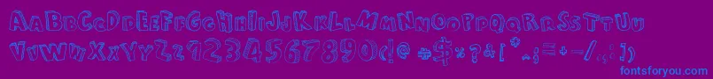 FromCartoonBlocks Font – Blue Fonts on Purple Background