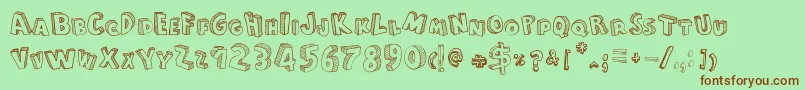 FromCartoonBlocks Font – Brown Fonts on Green Background