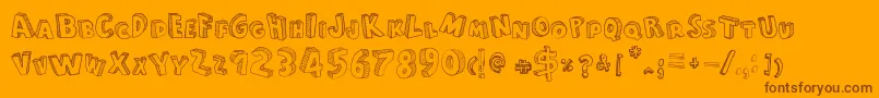 FromCartoonBlocks Font – Brown Fonts on Orange Background