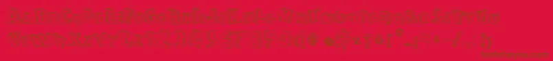 フォントFromCartoonBlocks – 赤い背景に茶色の文字