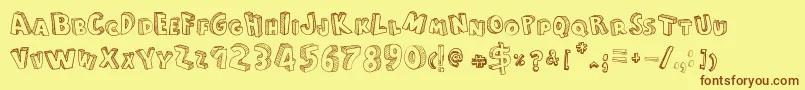 FromCartoonBlocks Font – Brown Fonts on Yellow Background