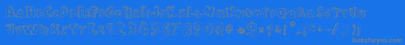 FromCartoonBlocks Font – Gray Fonts on Blue Background