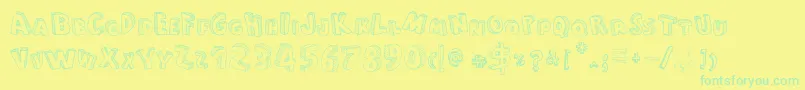 Więcej informacji o czcionce FromCartoonBlocks Czcionka FromCartoonBlocks – zielone czcionki na żółtym tle