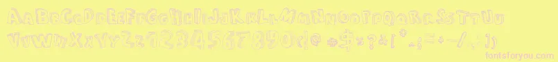 FromCartoonBlocks Font – Pink Fonts on Yellow Background