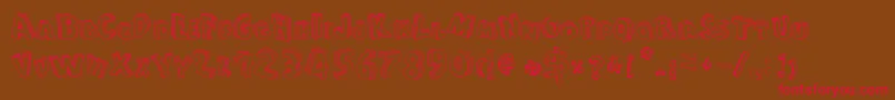 FromCartoonBlocks Font – Red Fonts on Brown Background