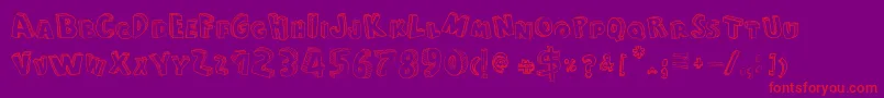 FromCartoonBlocks-Schriftart – Rote Schriften auf violettem Hintergrund